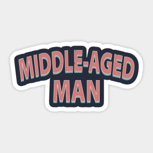 Middle-Aged Man Sticker